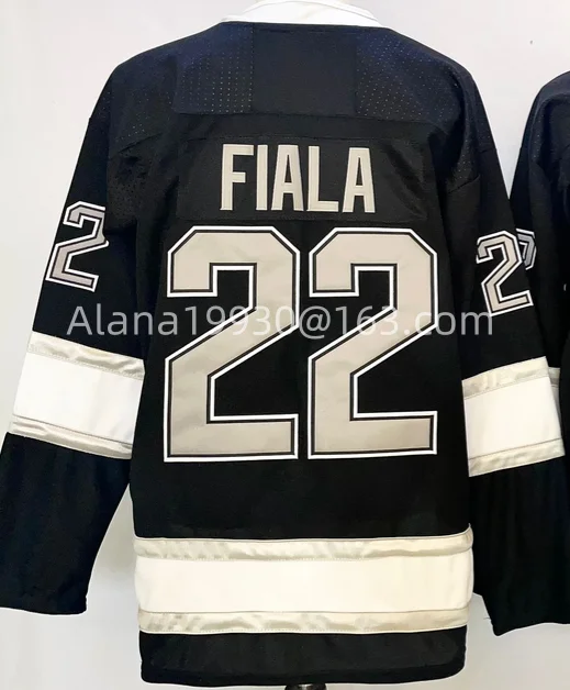 사용자 정의 아이스 하키 스티치 저지 이름 번호 Gretzky Kopitar Doughty Kempe Fiala 남성 여성 및 청소년을위한 유니폼