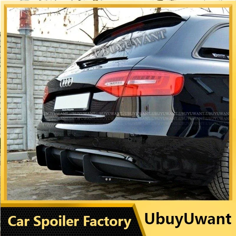 Per Audi A4 B8 Fl Avant 2008-2016 Rs4 Roof Spoile Abs Plastica Spoiler Ala Posteriore Auto Coda Ala Decorazione A4 B8 Allroad