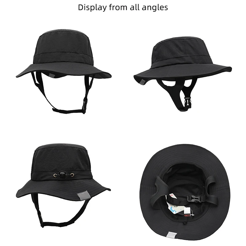 UPF50+ Beach Surf Bucket Hat Mesh Breathable Sun Hat Men Women Outdoor Fishing Cap Chin Adjustable Cap Water Sport Cap Sombrero 5