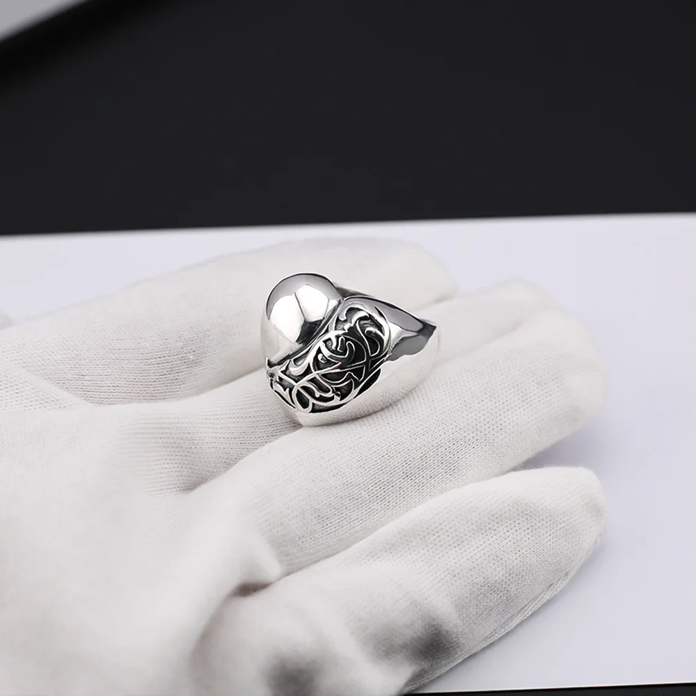 European and American Peach Blossom Vine Love Shaped Personalized Punk Ring