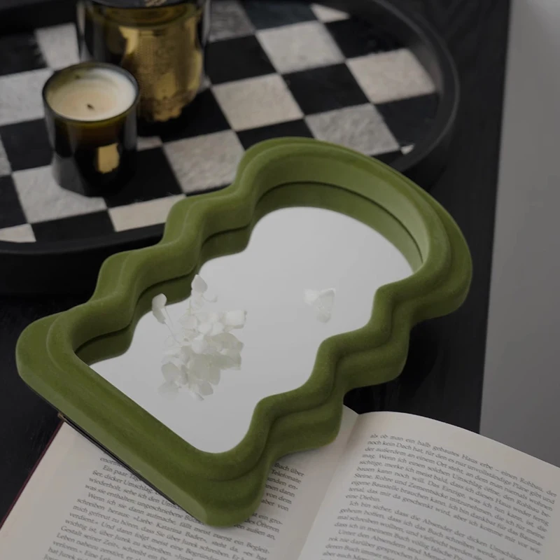 

Small Nordic Decorative Mirrors Aesthetic Girls Makeup Decorative Mirror Nordic Espelho Para Banheiro Home Decoration ZY50JZ