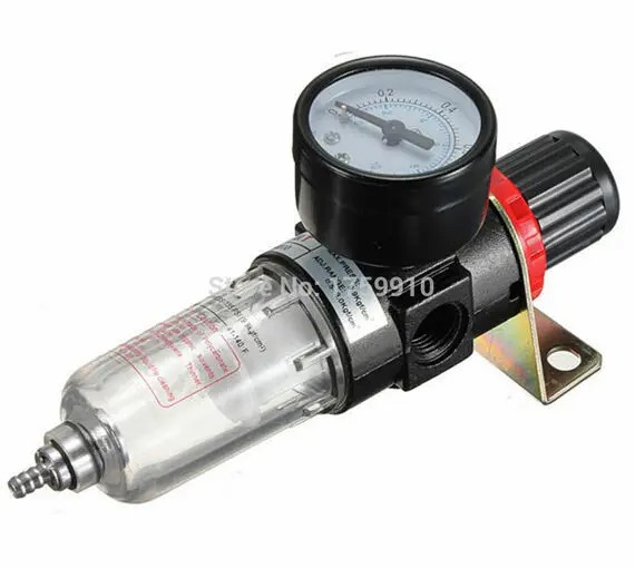 Air Compressor Pressure Water Air Filter With Air Regulator Trap 1/4