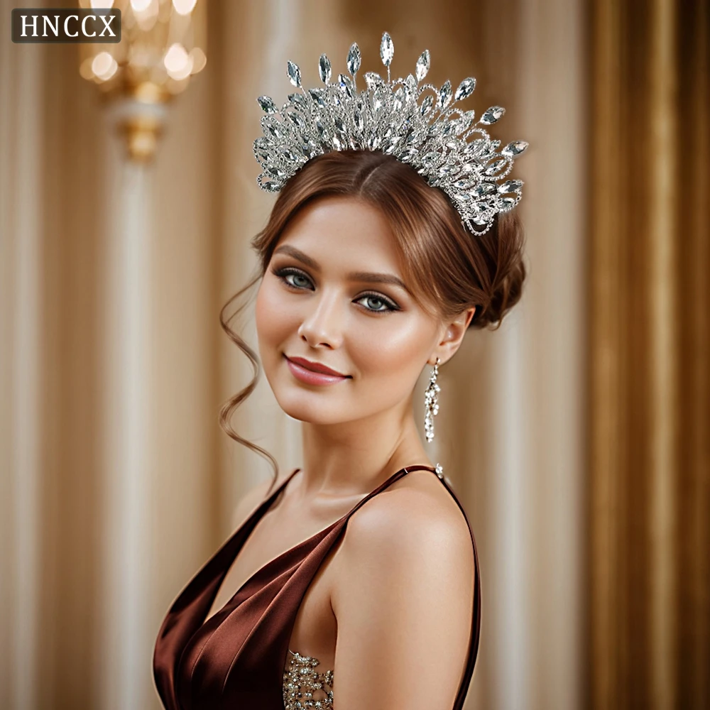 Shiny Rhinestone Luxury Wedding Crown Headbands for Hair Woman Brides Tiaras and Headdresses Stylish Versatile Jewelry CP616