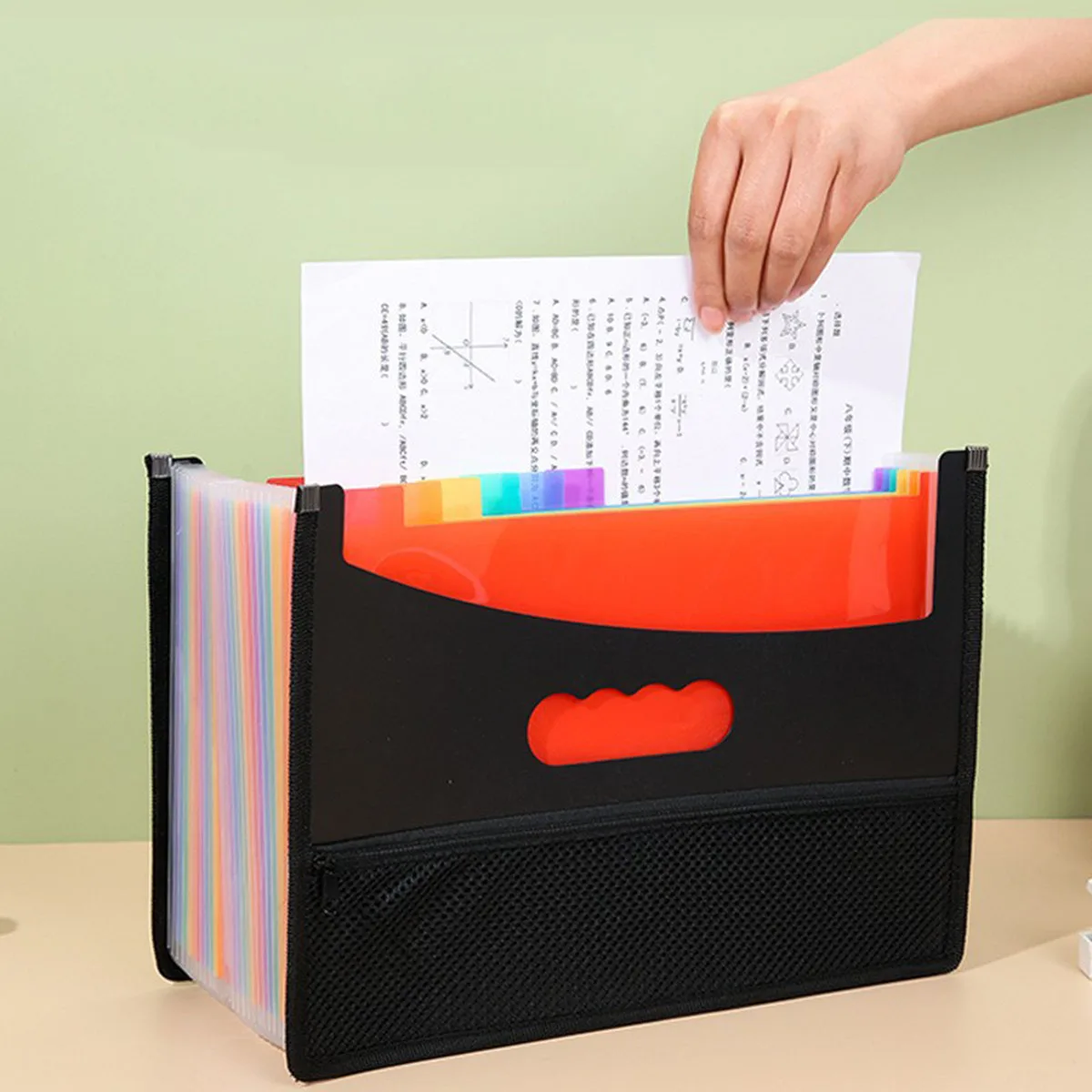 file folder organizer 12 pockets A4 size for classroom office storage organizer bag organizer
