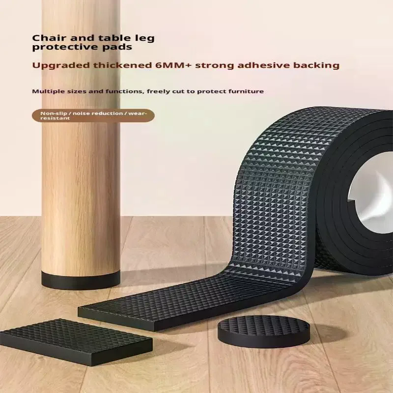 Durable Non-Slip Furniture Leg Protectors with Self-Adhesive Pads
