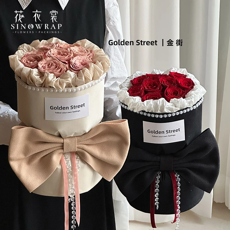 

Sinowrap бумага для обмотки цветов, вельветовый жемчужный материал, простой цвет, великолепная оберточная бумага для букета, товары для флористов
