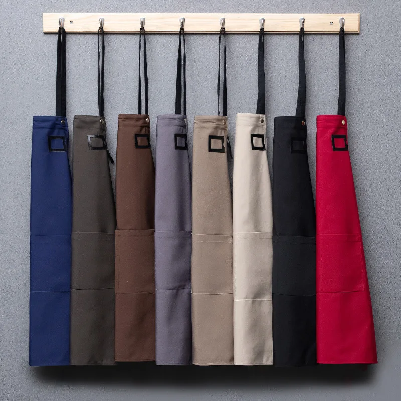 C819 Painting Apron New Summer Neck Hanging Kindergarten Coffee Shop Linen Waiter and Waitress Overalls Apron Waitress Uniform