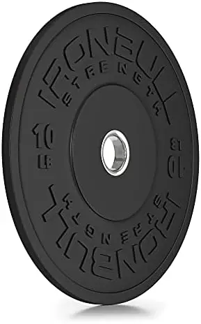 

HD Bumper Plates 2" (Single) - 10LB / 15LB / 25LB / 35LB / 45LB - One (1) Rubber Weight Plate in Pounds for Barbells - Idea