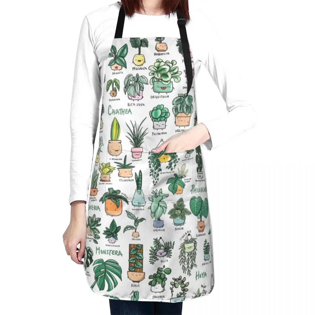 Plant Families Apron Men's Kitchen Apron apron japanese style Apron For Women cook wear