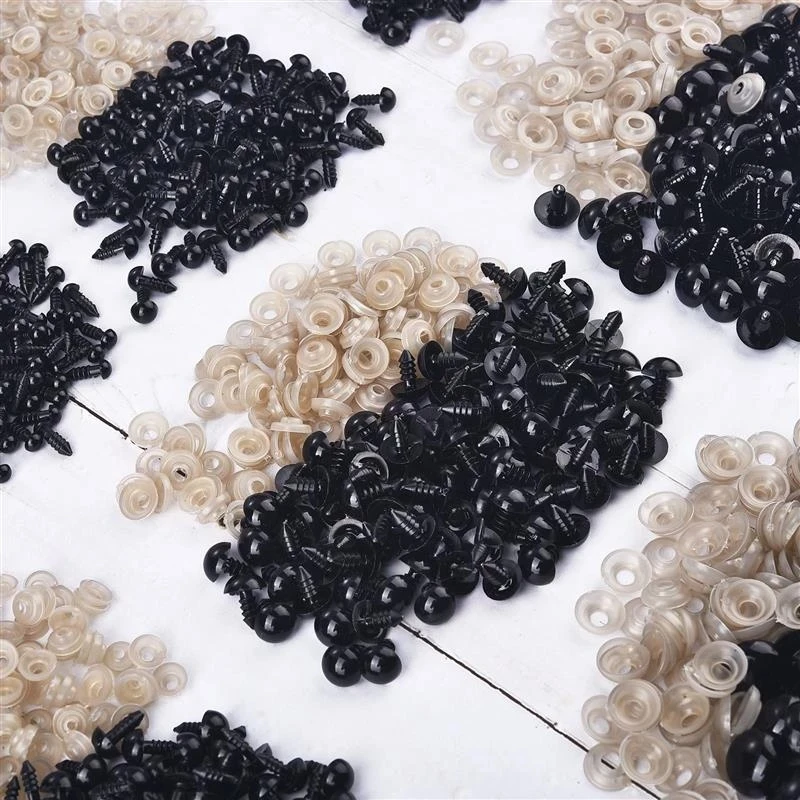 Black Plastic Safety Eyes for Toys Amigurumi Diy Kit Crafts TeddyBear Soft Toy Eye 6mm 8mm 12mm 16mm Toy Eyes Doll Accessories plastic safety eyes,doll eyes,googly doll eyes,plastic toy eyes