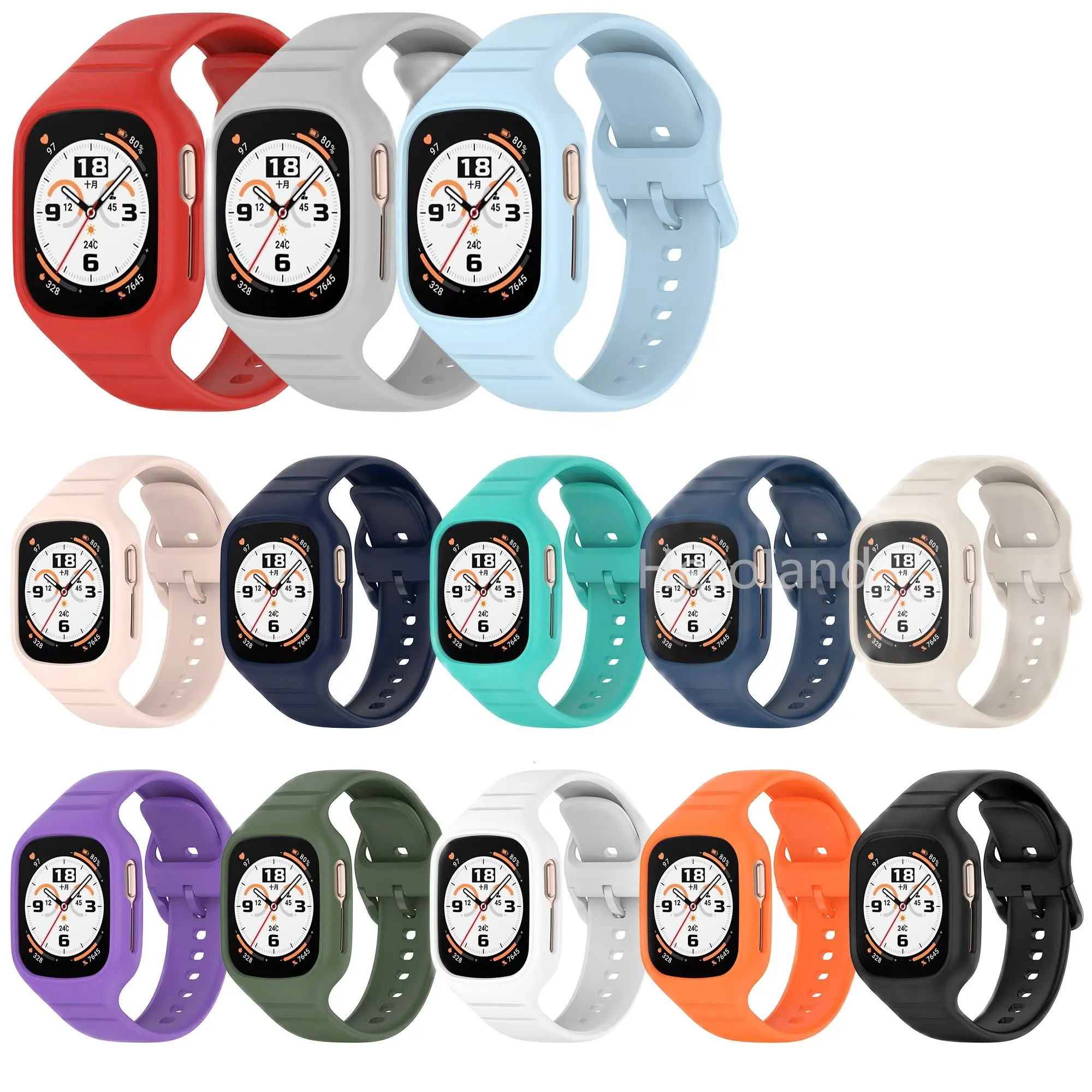 Sport Silicone Smartwatch Wristband - Premium Strap and Bracelet Accessories, 2-in-1 Design