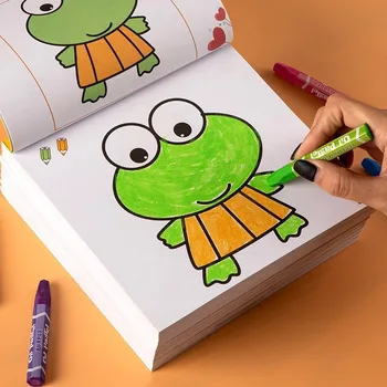 Libro di pittura dipinto per bambini da 160 pagine, auto, animali, verdure, libro illustrato per bambini, scuola, educazione precoce, illuminazione, cancelleria