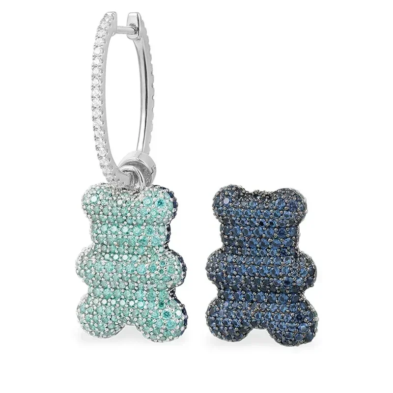 High-Quality Sterling Silver Bear Series Earrings - Fashionable and Exquisite Jewelry Gift
