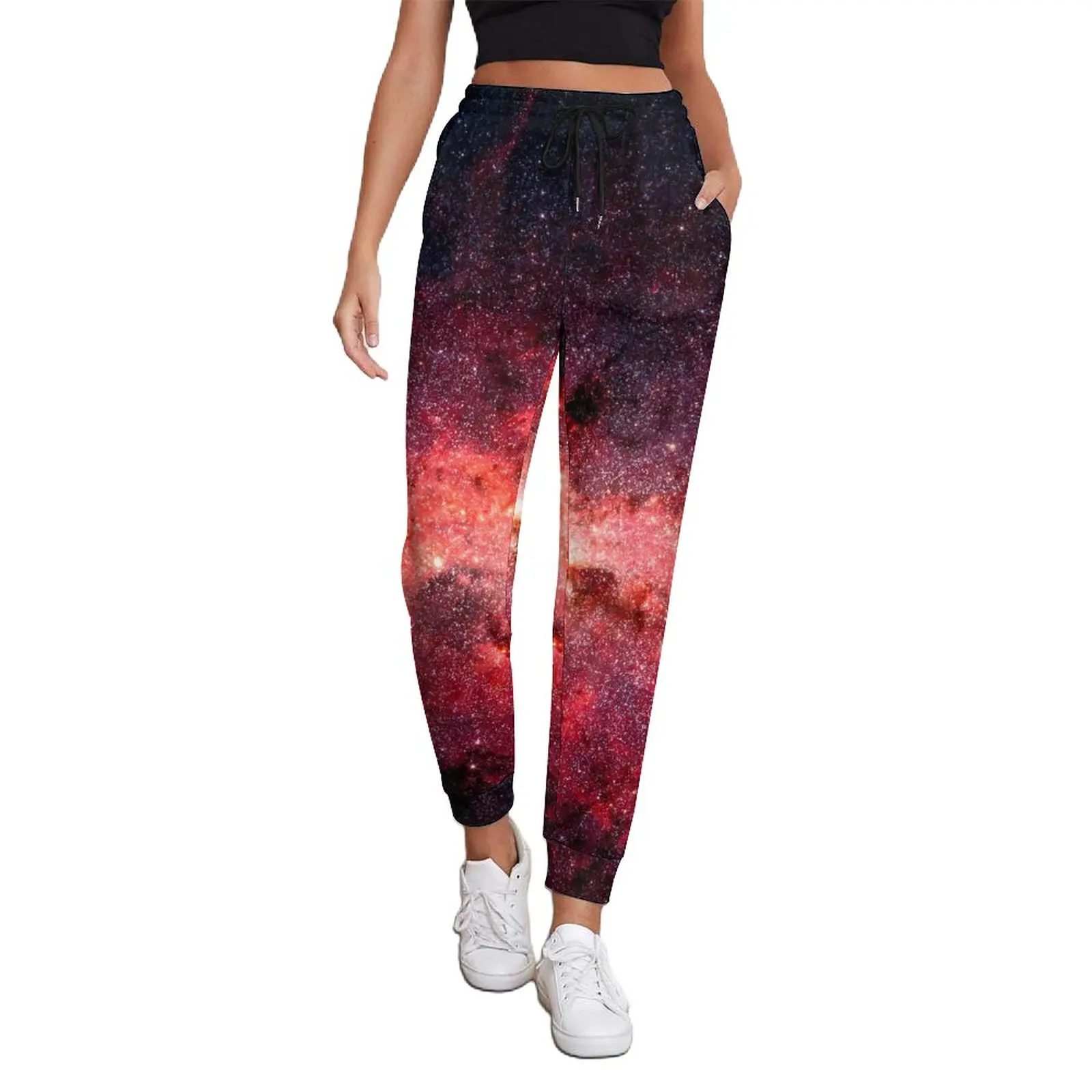 

Space Print Jogger Pants Female Milky Way Galaxy Kawaii Sweatpants Spring Custom Hippie Oversize Trousers Gift Idea