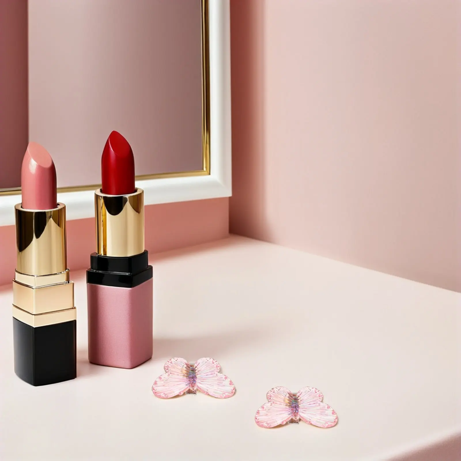 40개 미니 나비 머리핀 투명 컬러풀 크리스탈 스타일 레트로 프렌치 스냅 헤어핀 여성용 소녀용 데일리 스페셜