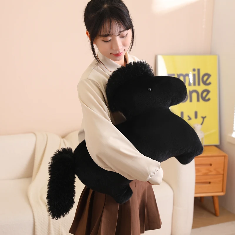 pillow bracelet watch pillow black gray jewelry display props cushion 55cm Cute Catroon Black White Horse Plush Toys Dolls Stuffed Soft Fluffly Simulation Horse Pillow for Girls Birthday Gifts Decor
