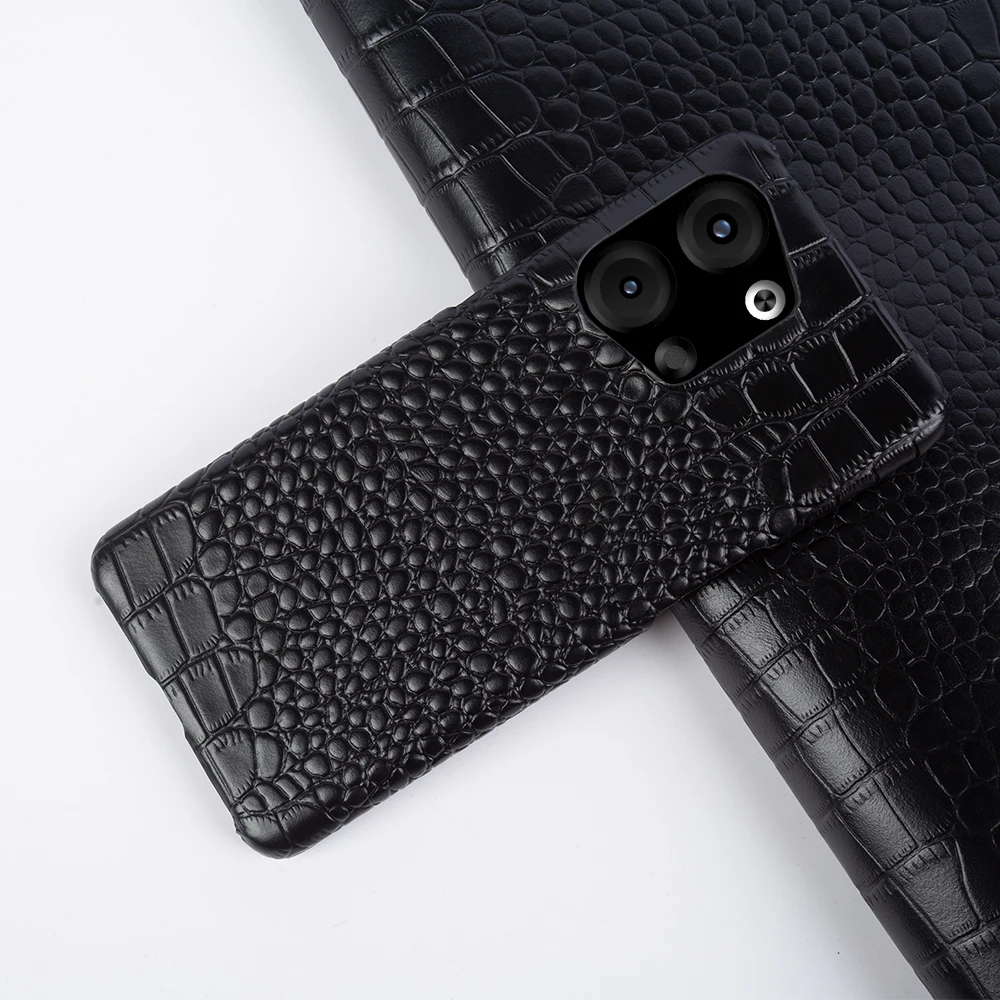 프리미엄  가죽 휴대폰 케이스, OPPO RENO 9 Pro Reno8 Find X6 Pro X5 X3Pro 용, 악어 패턴 후면 커버 쉘 코크 후드