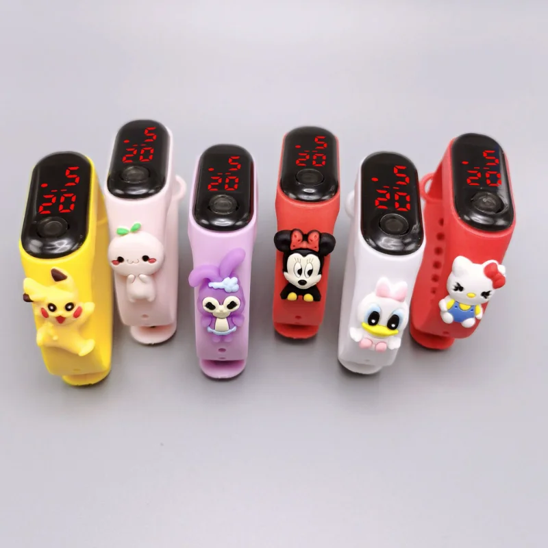 Spot M3 red light doll watch LED electronic watch creative student plastic animation bracelet children's sports