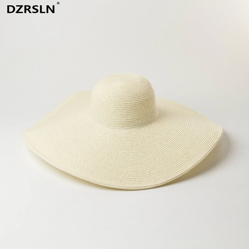 

Large Eaves Straw Hat For Women's Oversized Brim Spring And Summer New Fashion Dome Outdoor Sunshade Beach Straw Hats