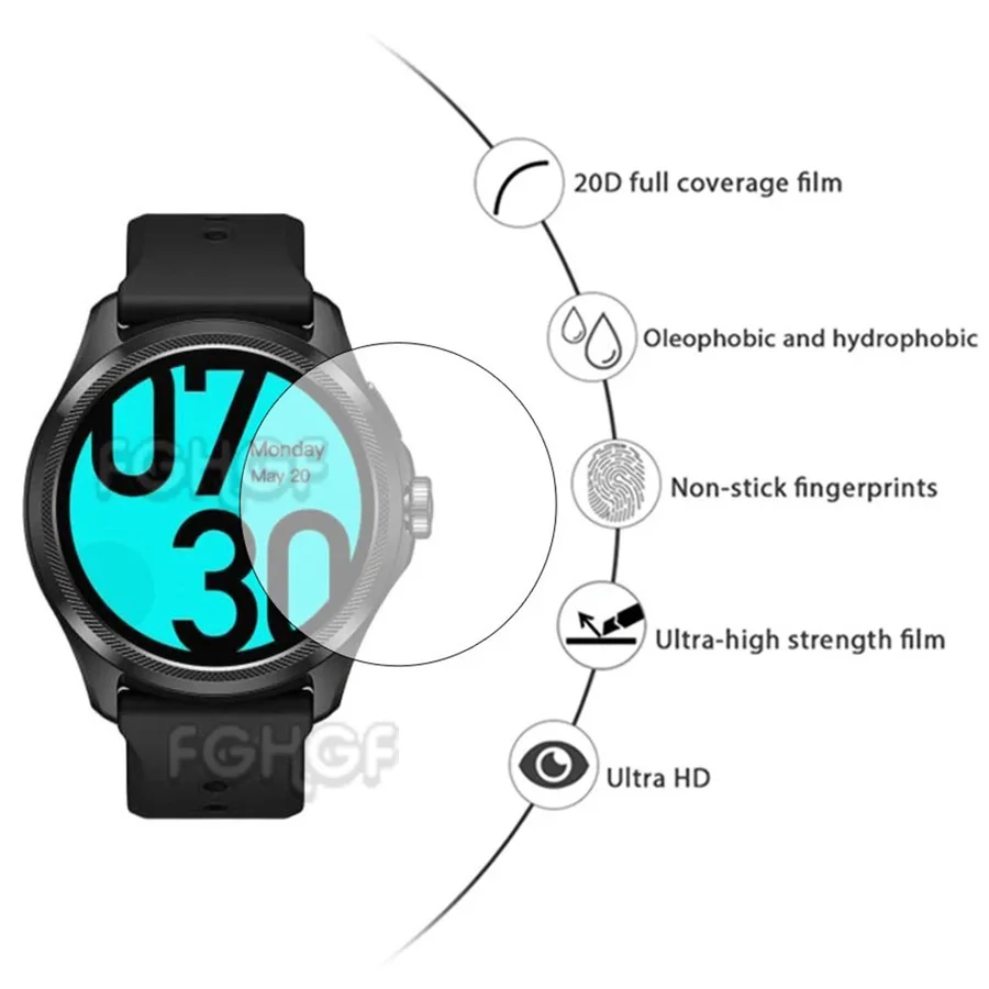 PELLICOLA PROTETTIVA INF Pellicola protettiva in vetro temperato per smartwatch, confezione da