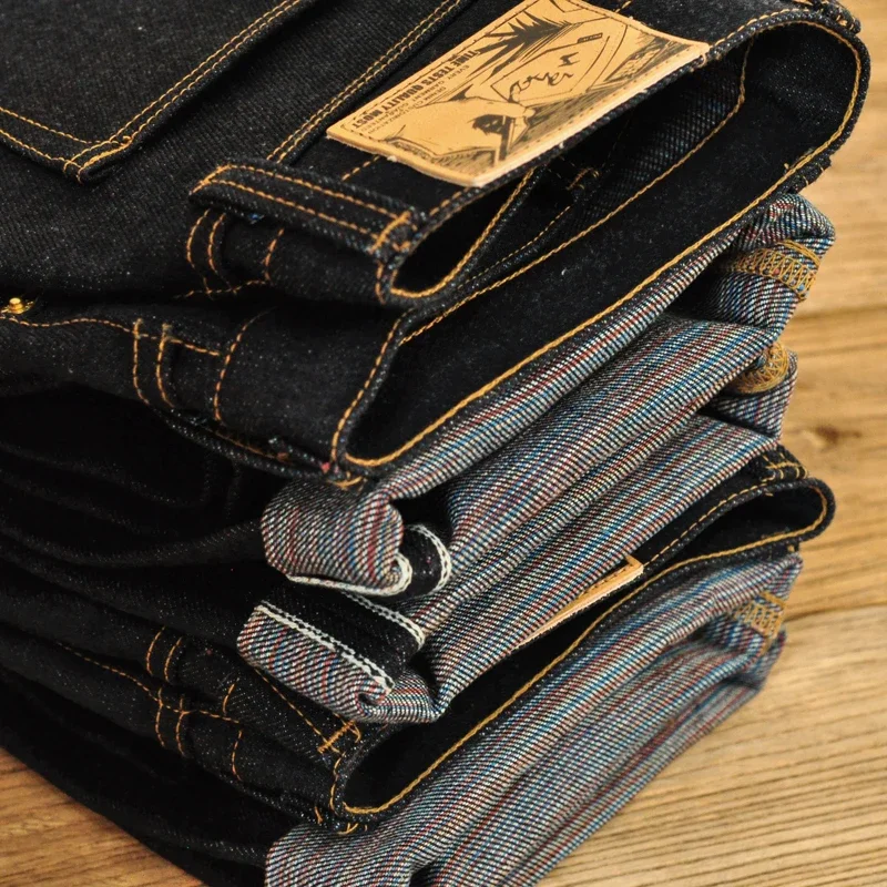 Saucezhan 308XX-z1 Mens Jeans 21 oz Rainbow Selvedge Denim Vintage Raw Jeans for Men Sanforized Unwashed Heavyv Denim Jeans 5