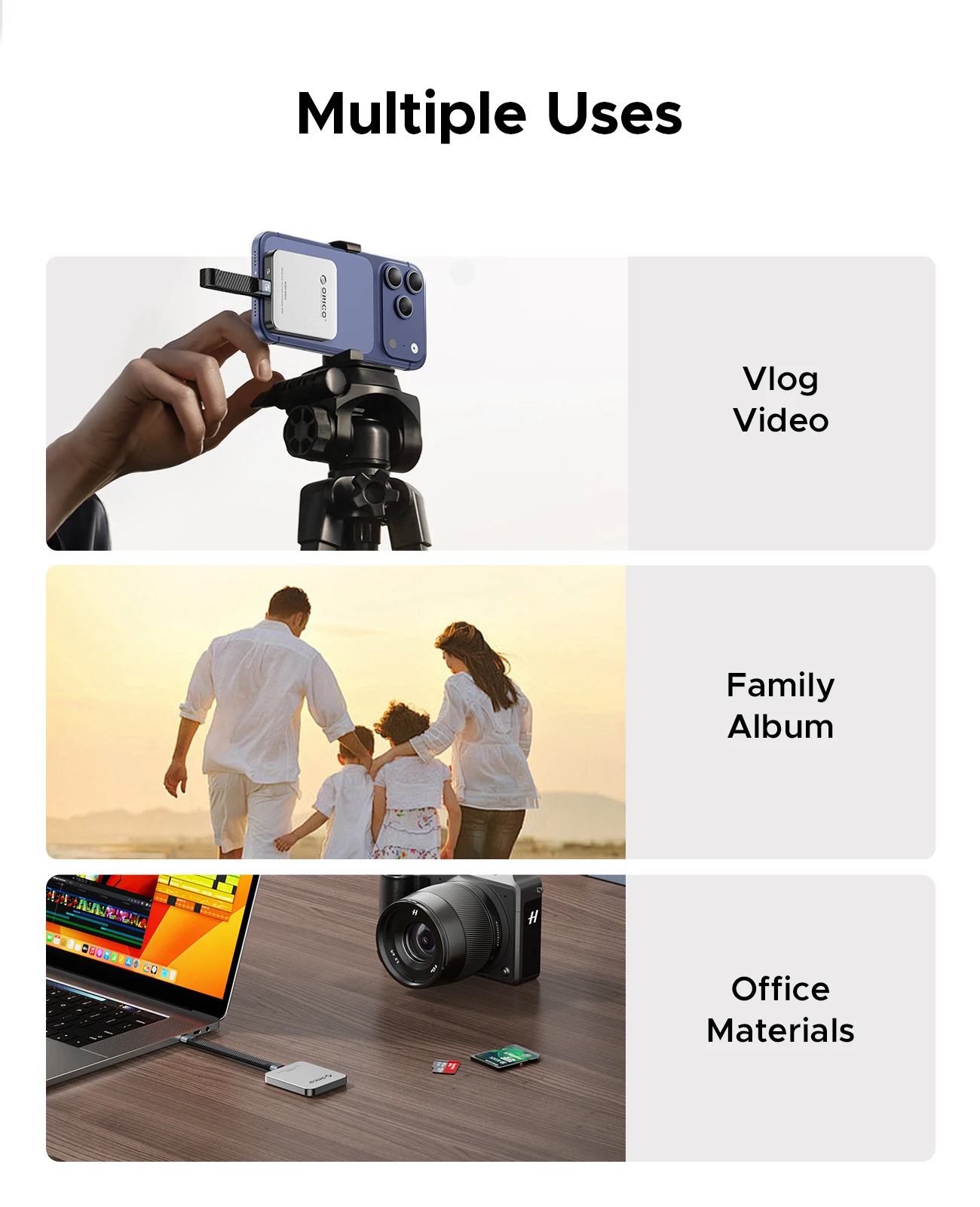 오리코 1TB 마그네틱 외장 SSD, 알루미늄 합금, 최대 2000MB/s