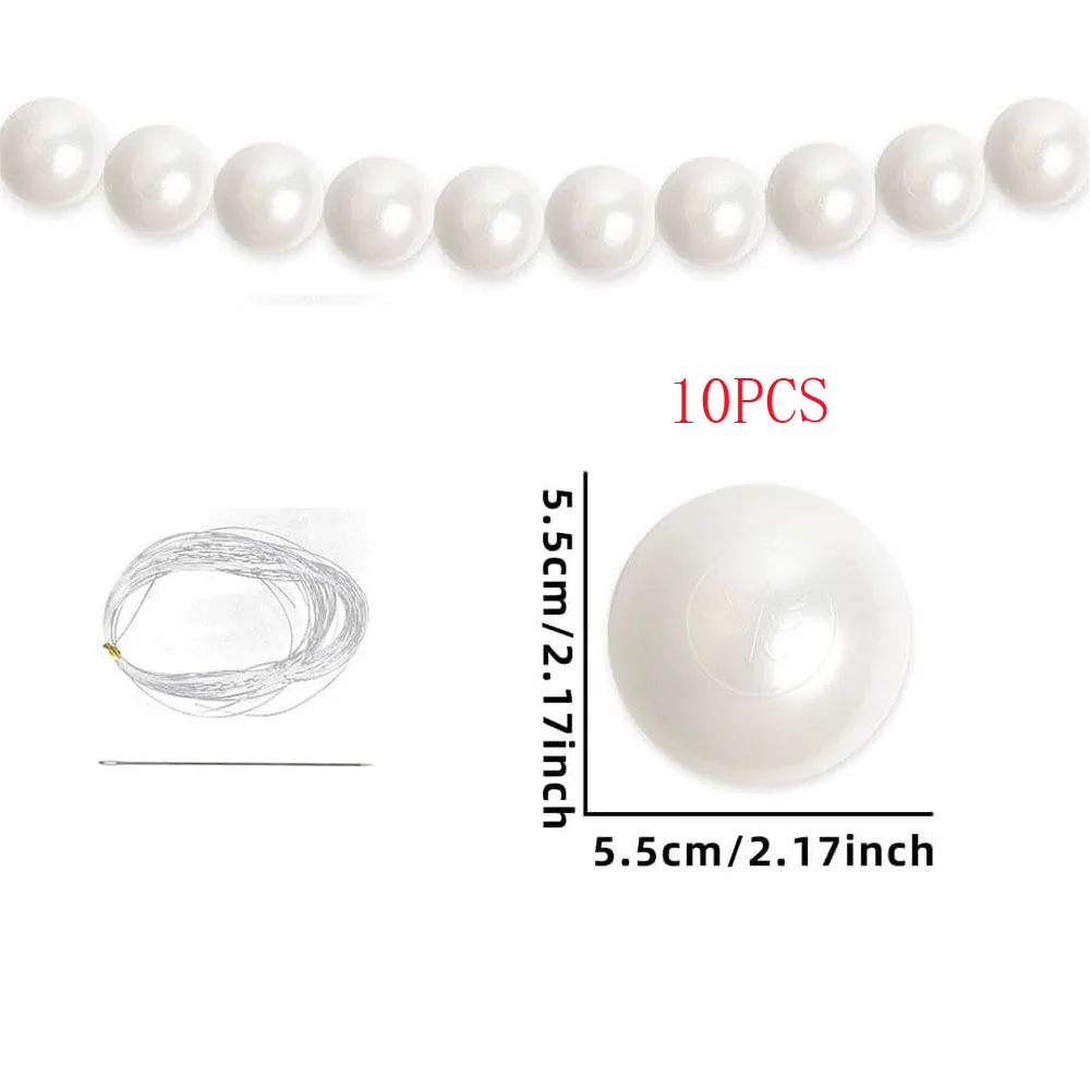 Hochzeits-Hintergrund DIY Elegante Perlen-Girlande mit Großen Kunstperlen Wandbehang mit Kristallkugel-Anhängern Boho Hochzeitsbogen-Dekoration – Detail 10