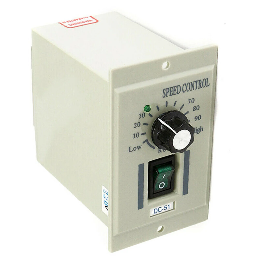 

DC Motor Speed Controller AC 220V 400W Knob Motor Speed Regulator 100×60×112mm 50Hz DC 0-90V Variable Adjust Lathe Control