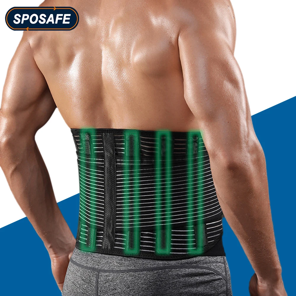 

Sports Breathable Compression Lumbar Back Support Belt for Men Women Waist Support Fitness Weightlifting Running Basketball