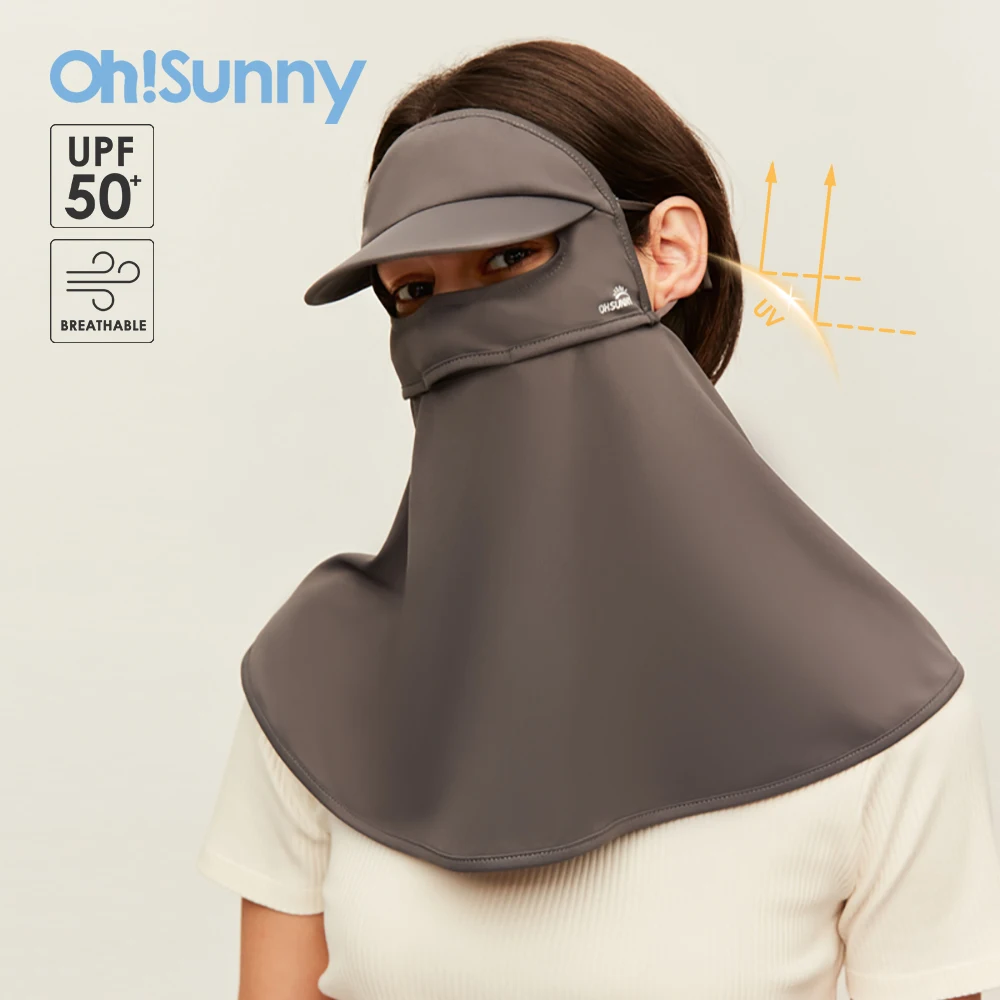 OhSunny  New Sun Protection Scarf Golf Neck Shoulder Flap Women Breathable Anti UV UPF50+ Wrap for Outdoor Cycling