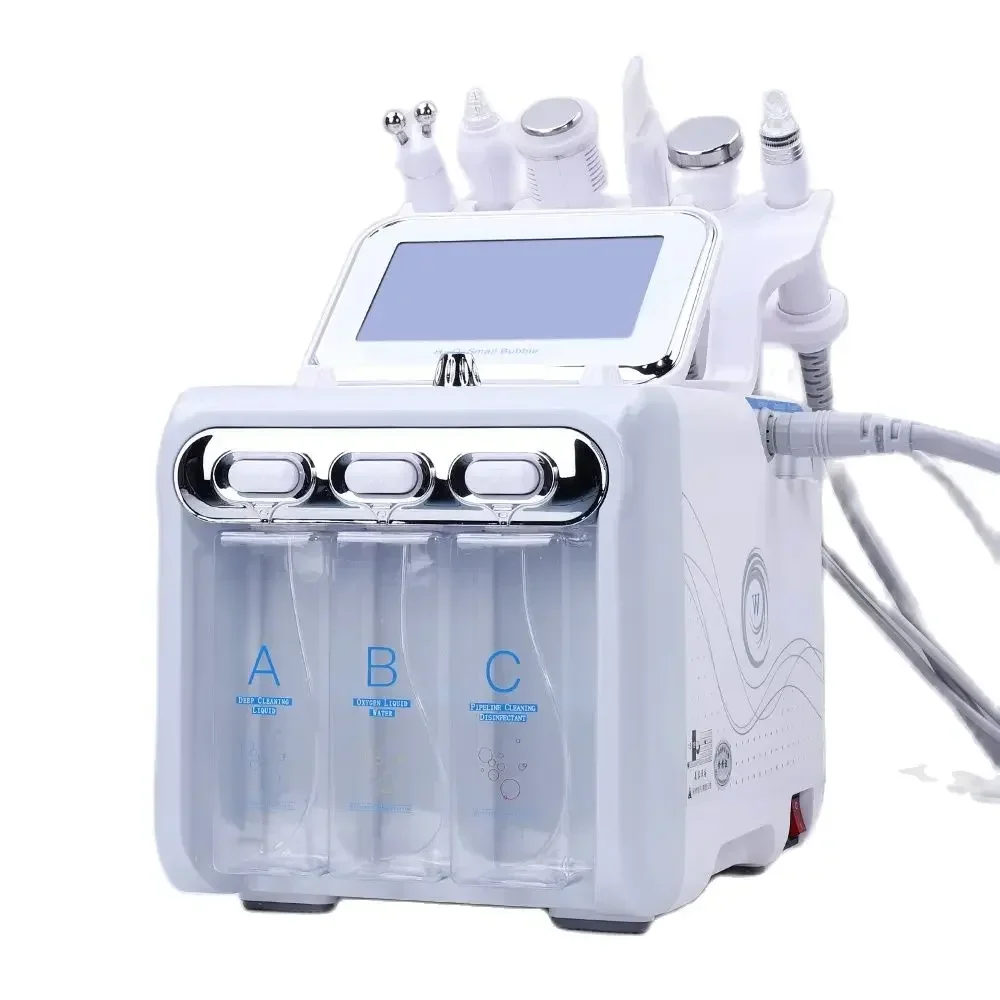 Hydro Dermabrasion Machine 7in1 H2-O2 Water Dermabrasion Tightening Small Bubble RF Facial Microdermabrasion Skin Lifting Spa