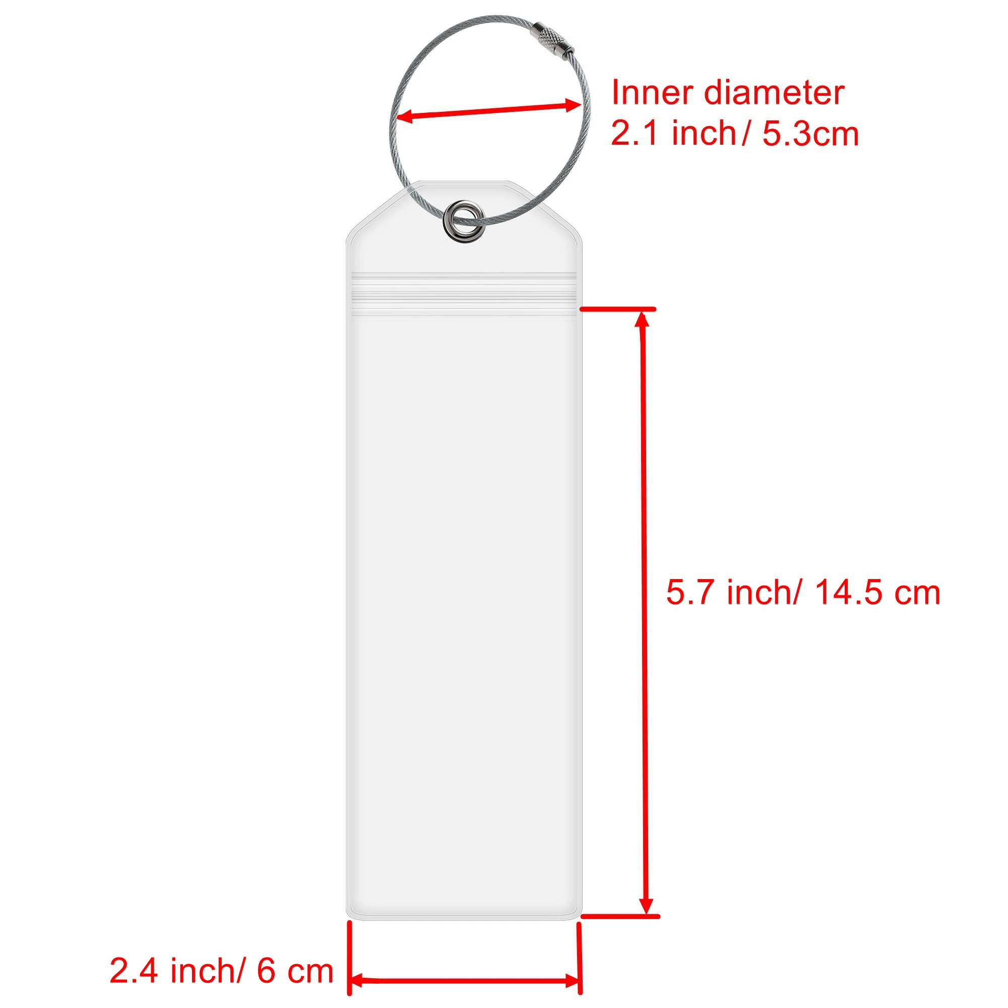 Confezione da 10 etichette per bagagli da crociera, impermeabili, trasparenti, con chiusura lampo e passanti in acciaio, accessori da crociera per viaggi e vacanze