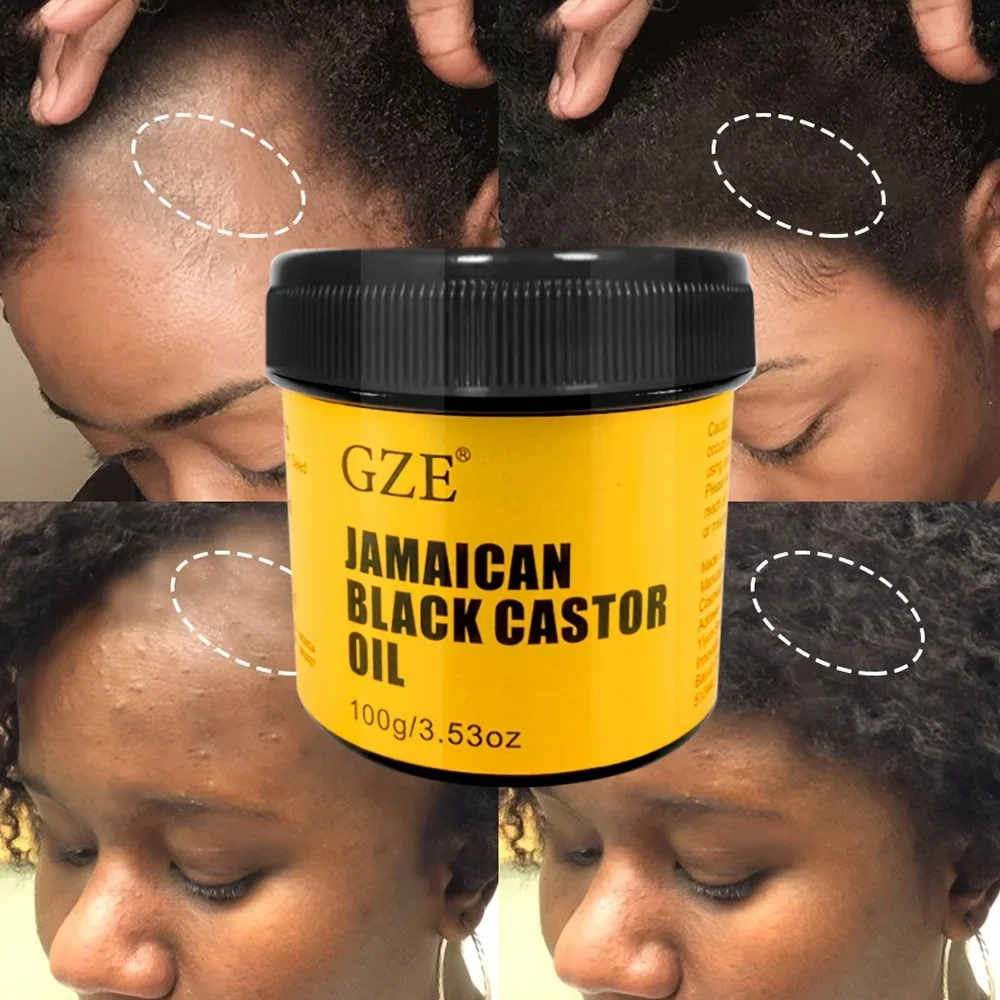Skin Moisturizing and Scalp Health-Promoting Thick Hair GZE JAMAICAN Black Castor Oil Pure Cold-Pressed for Hair Growth