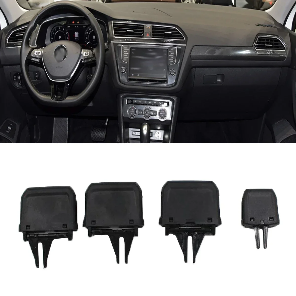 1/2/4/6PCS AC Air Outlet Vent Grill Slide Adjust Tab Clip Trim For VW Tiguan 2 AD MK2 R-Line 5NN819728 dash air vent clip