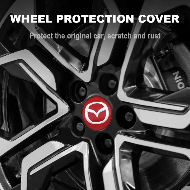 4pcs 60mm Car Wheel Center Cover Hub Cap Auto Decoration Accessories For Mazda 2 3 5 6 323 626 CX3 CX5 CX7 MX5 RX8 Atenza Axela wheel hub covers wheel hub caps