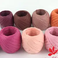 20M Natural Raffia Straw Yarn For Knitting Raffia Ribbon Paper Rope DIY Gift Packaging Scrapbooking Crafts Handmade Supplies 2