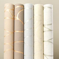 53cm European style 3D non-woven fabric wall sticker for moisture-proof curved stripe background wall sticker in living room 1