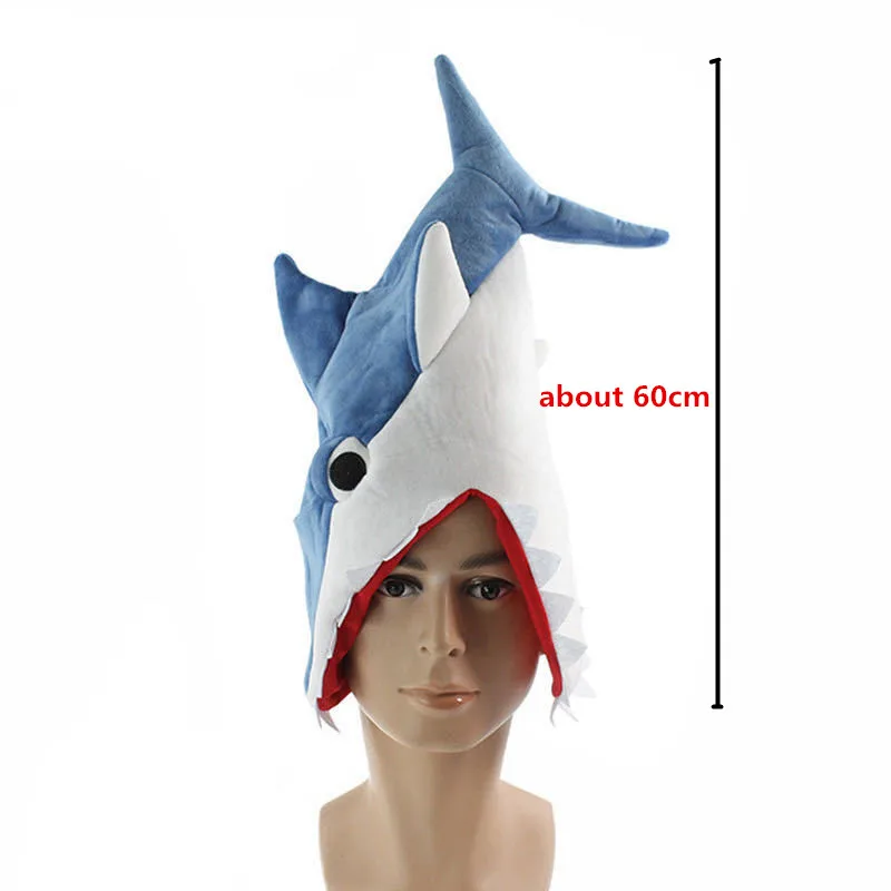 Maschera Pesce,Divertente Costume Squalo Per Adulti Cappelli - Foto 5