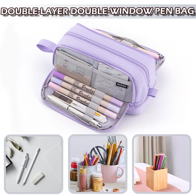 Large Capacity Pencil Case Double Opening Pencil Pouch 3
