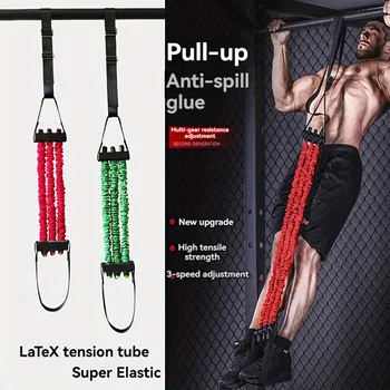 1pc pull up auxiliary trainer, horizontal bar power assist belt, tension belt, home fitness equipment, elastic rope 1