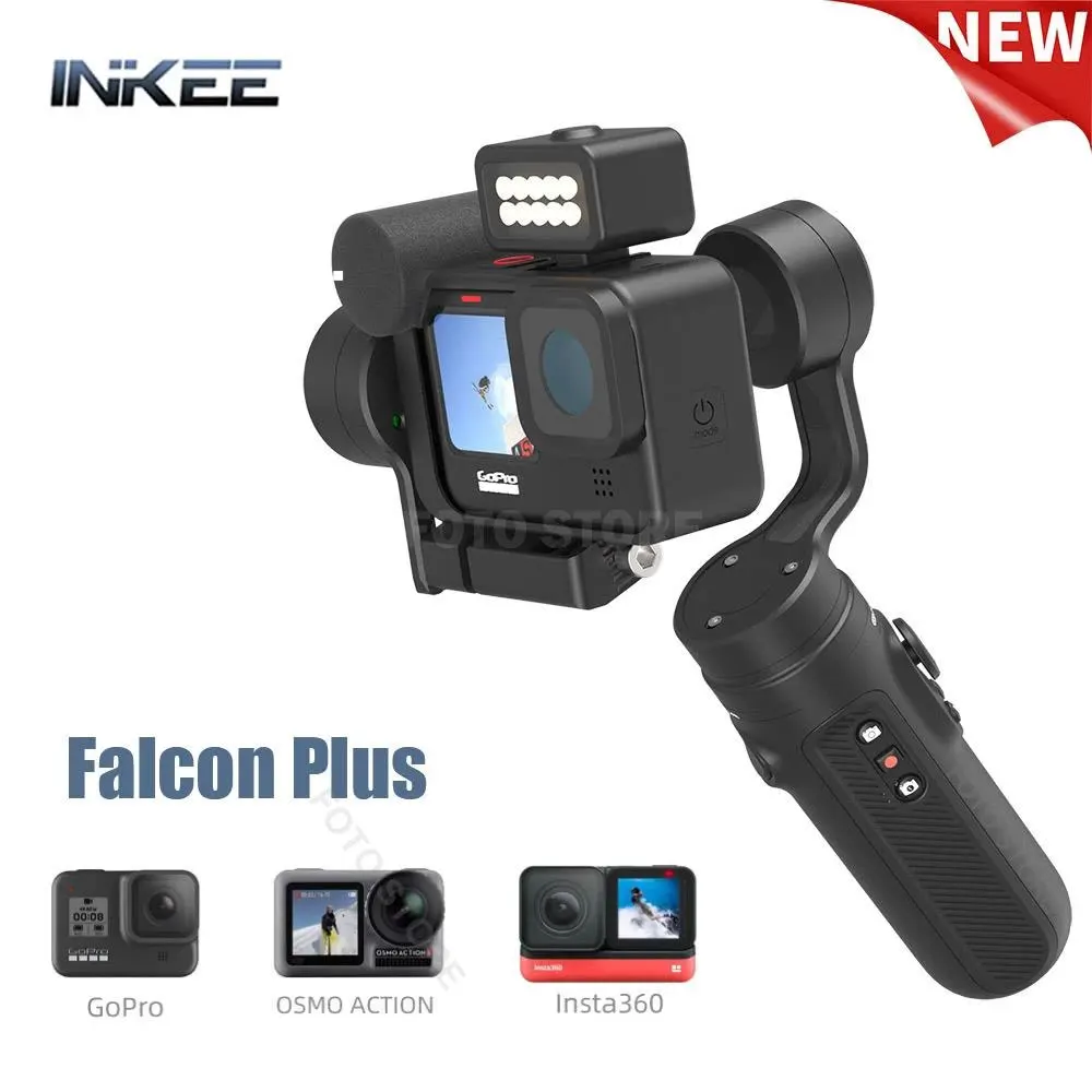 

Новинка! Карданный стабилизатор для экшн-камер INKEE FALCON PLUS, 3-осевой ручной карданный стабилизатор для Gopro Hero 10 9 8 7 6 5 Osmo Action Insta360
