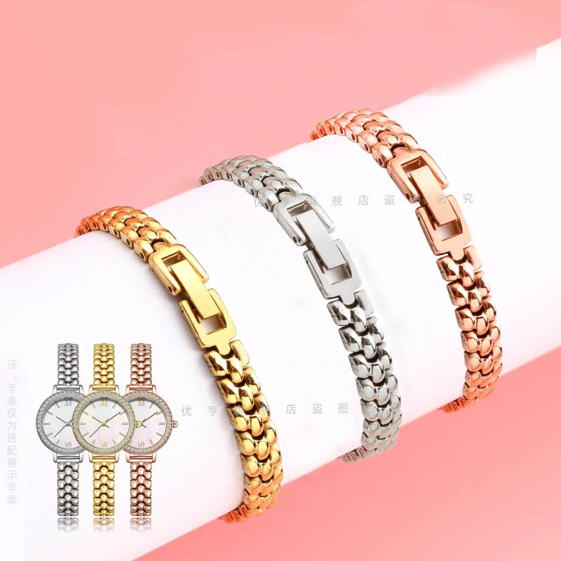 Petite Women's Stainless Steel Mesh Watchband Bracelet with Ultra-thin Design