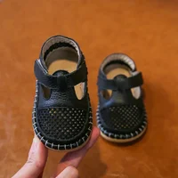 Summer Baby Girls Boys Sandals Anti-collision Infant Toddler Shoes Soft Bottom Kids Genuine Leather Shoes Children Beach Sandals 3