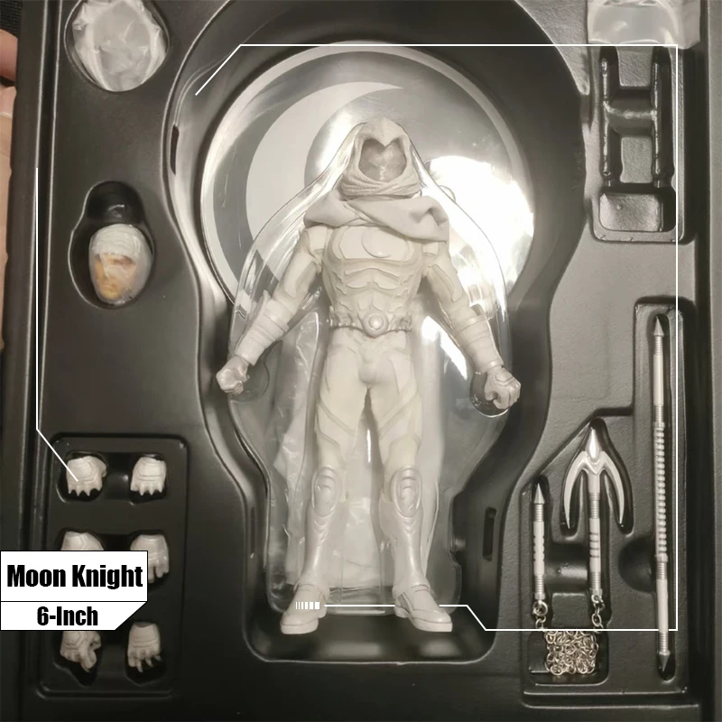 6 Pollici Avengers Moon Knight Mezco One:12 Anime Figure Action Figurine Collection Model Toys Mobile Model Toy Kids Gift Statue