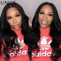 UNice cheveux 180% densité vague de corps V partie perruque avec cordon 100% cheveux humains véritable cuir chevelu mise à niveau U partie perruque adaptée à toutes les tailles 4