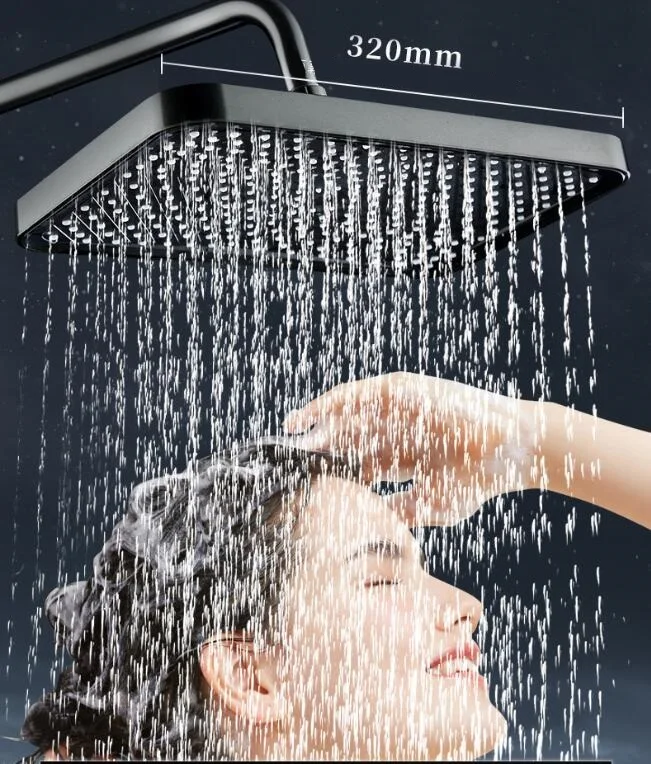 

Rainfall Shower Head Large Flow Supercharge Showerhead 4 Mode Adjustable Sprinkler Faucet Replacement Parts Bathroom Accessories