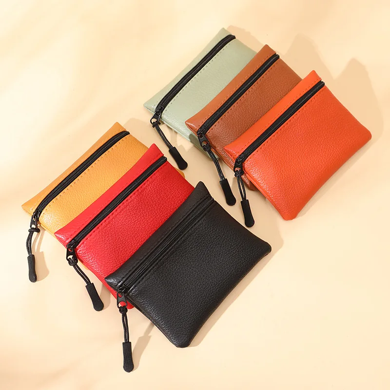 Lychee pattern zipper coin purse women solid color PU soft leather wallet women coin card holder wallet for girls coin purse women wallet card wallet coin wallet