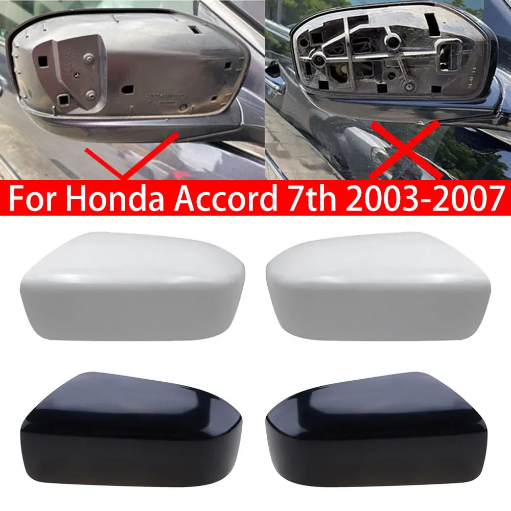 

For Honda Accord 7th 2003-2007 Car Replacement Rearview Side Mirror Cover Wing Cap Exterior Door Rear View Case Trim Carbon