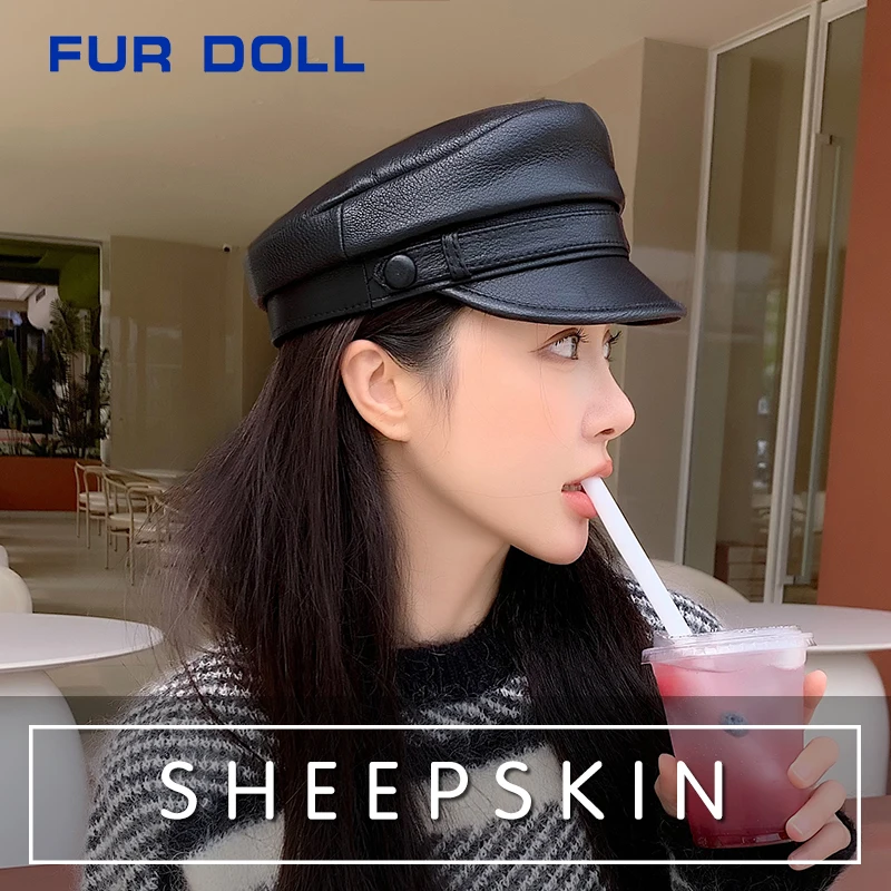 

SheepskinHigh quality Flat top hat