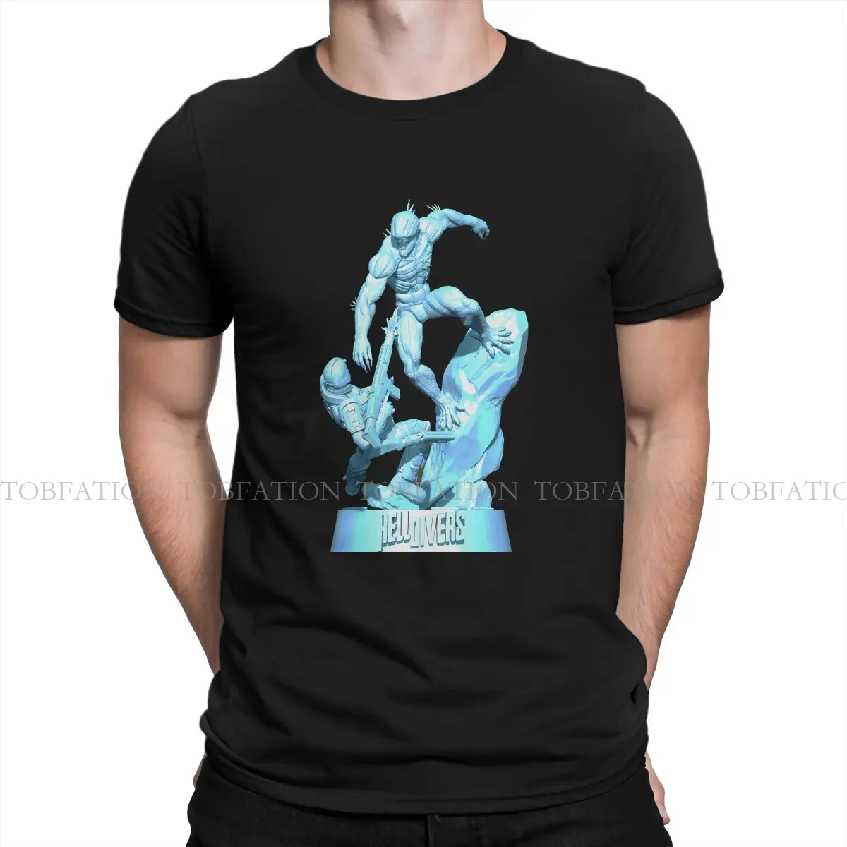 Personaggi Fanart O Neck Tshirt Helldivers Tessuto Classic T Shirt Moda Uomo